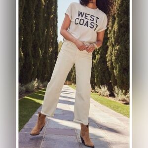 NWT Kut From The Cloth High Rise Ashley Slouchy Barrel Cream Jeans